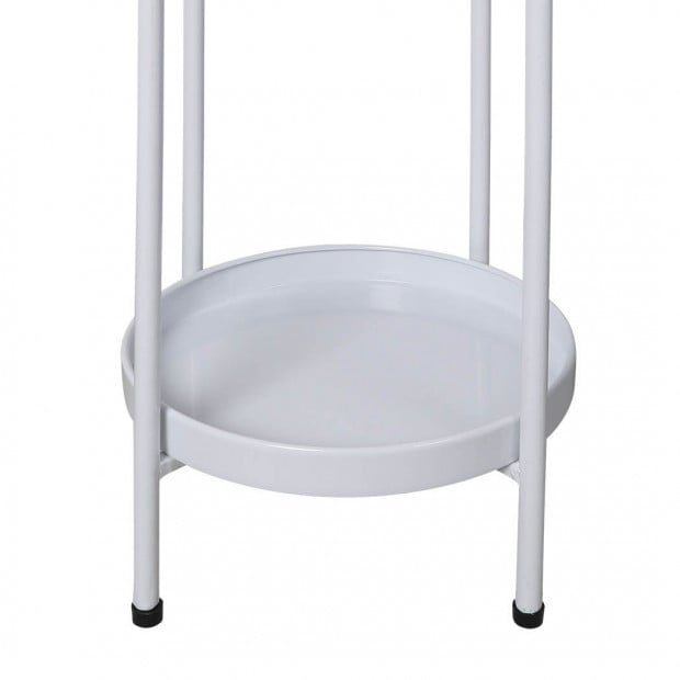 2 Tiers Plant Stand Outdoor Indoor Metal Flower Pot Rack Garden Shelf Image 2