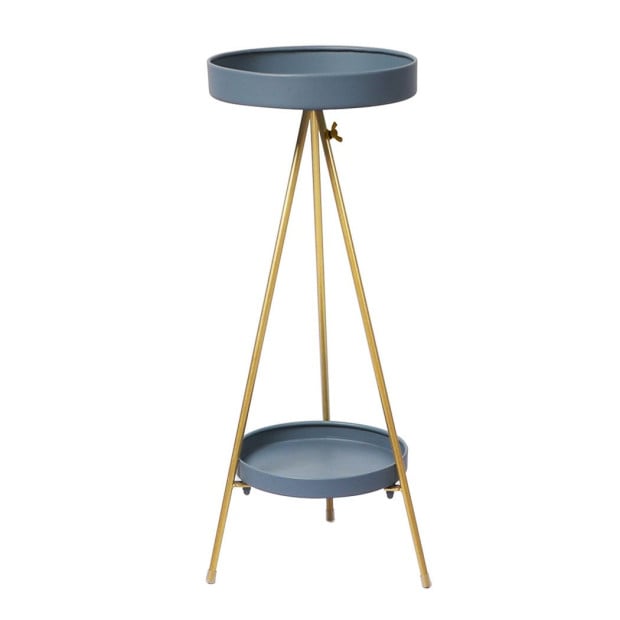 Plant Stand 2 Tiers Outdoor Indoor Metal Flower Pots Rack Garden Gold Image 2