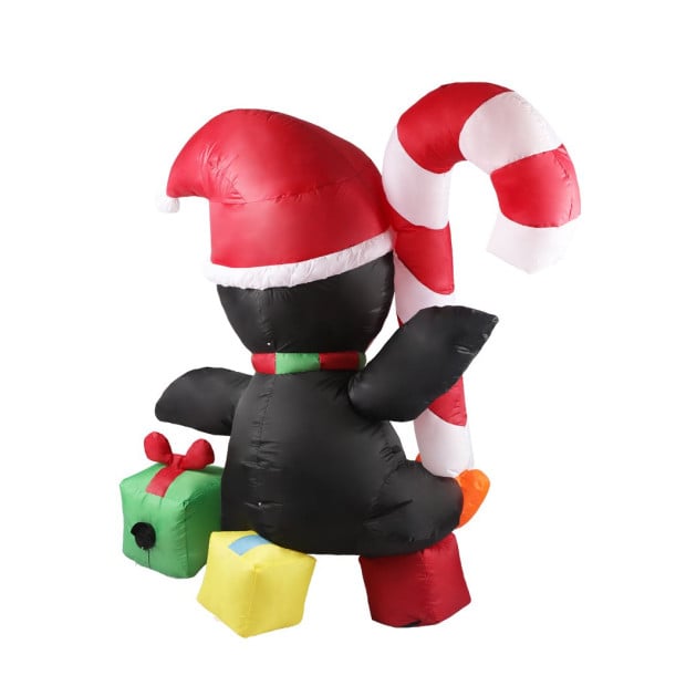 Inflatable Christmas Decor Happy Penguin 1.8M LED Lights Xmas Party Image 2