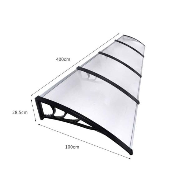 Door Window Awning Outdoor Canopy Sun Shield Rain Cover DIY 1M x 4M Image 3