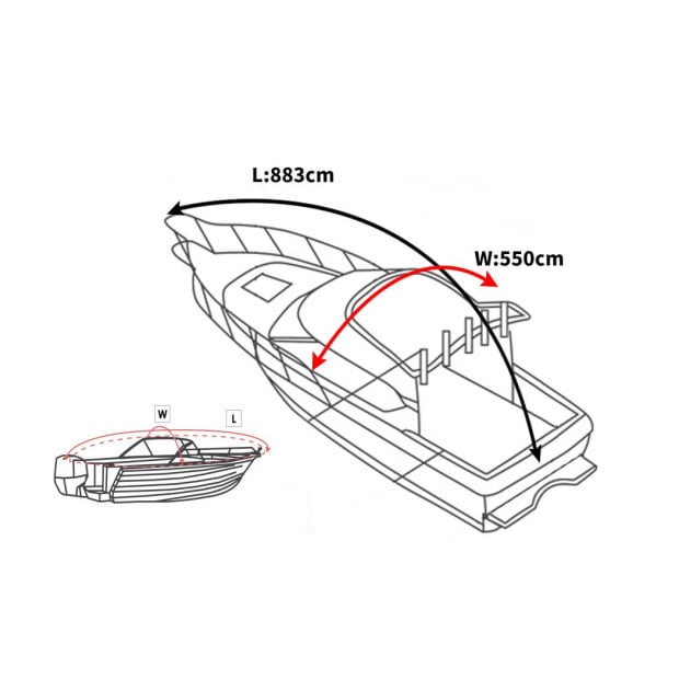 21-23 FT Boat Cover Trailerable Weatherproof Jumbo Marine Heavy Duty Image 3