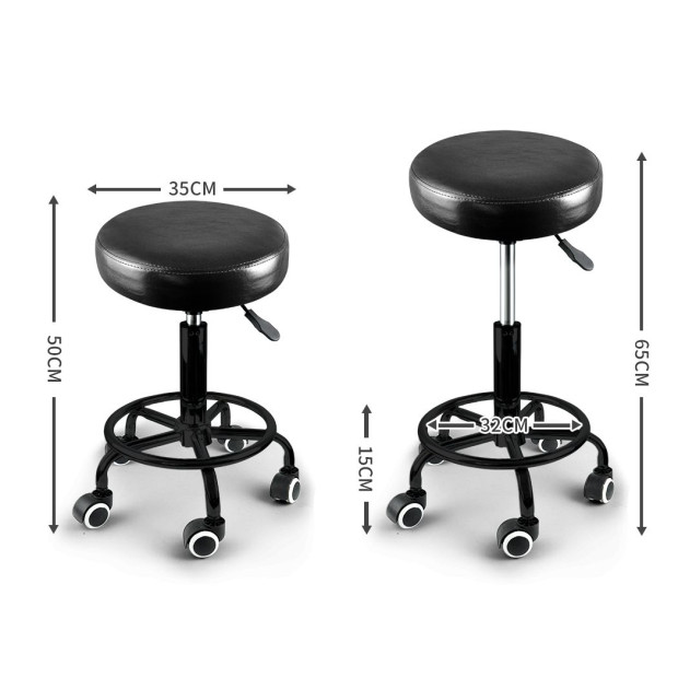 Salon Stool Swivel Bar Chairs Barber Hydraulic Lift Hairdressing Image 3