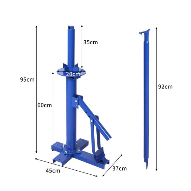 Tyre Changer ATV Van Motorcycle Vehicle Manual Tool 8-18 Blue Image 3