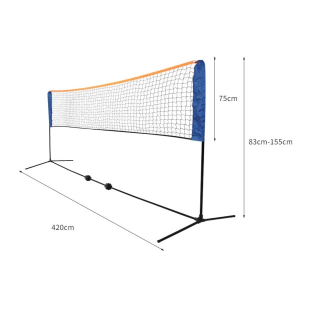 4M Badminton Volleyball Tennis Net Stand Beach Backyards Image 3