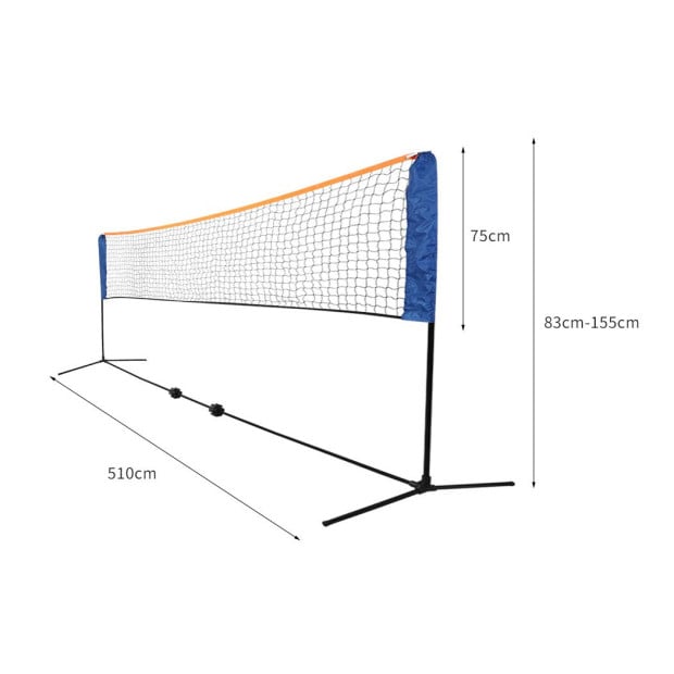 5M Badminton Volleyball Tennis Net Stand Beach Backyards Image 3