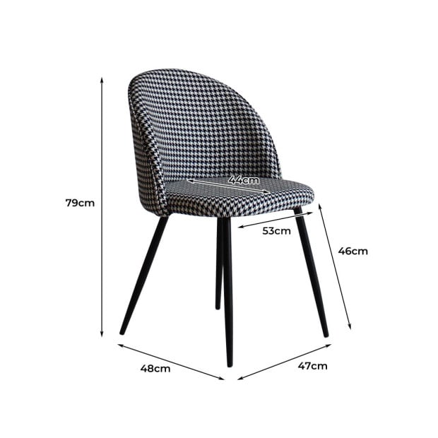 2x Dining Chairs Kitchen Lounge Chair Sofa Upholstered Padded Seat Image 3