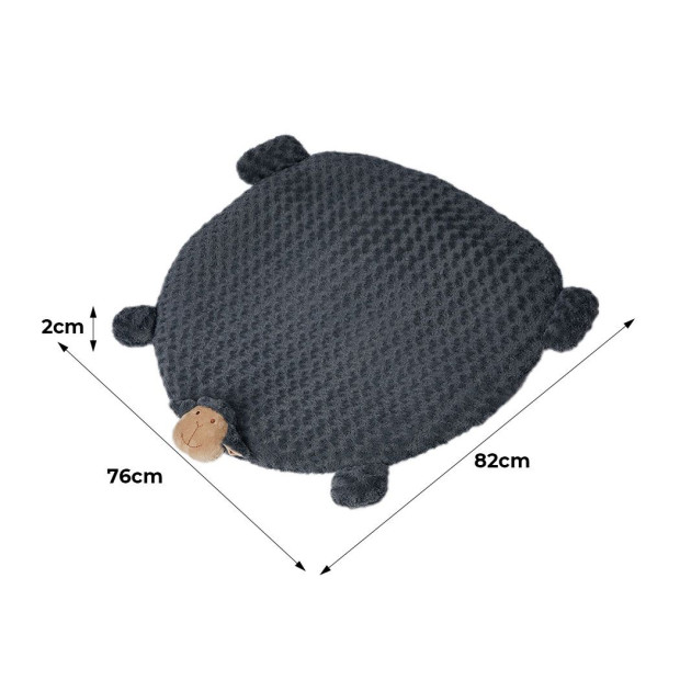 82cm Pet Bed Cat Calming Dog Squeaky Toys Cushion Puppy Mat Charcoal Image 3