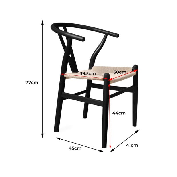 Dining Chairs Wooden Hans Wegner Chair Wishbone Chair Cafe Lounge Seat Image 3
