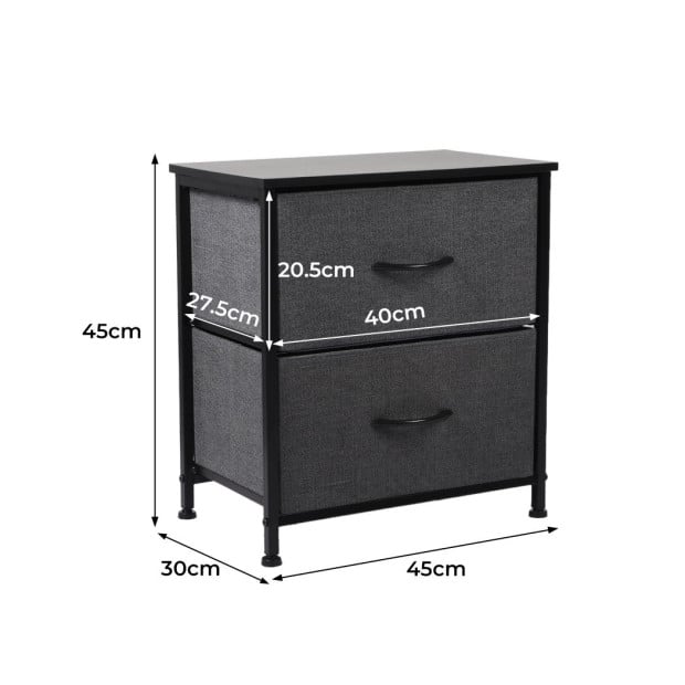 Storage Cabinet Tower Bedside Table Chest of Drawers Dresser Tallboy Image 3
