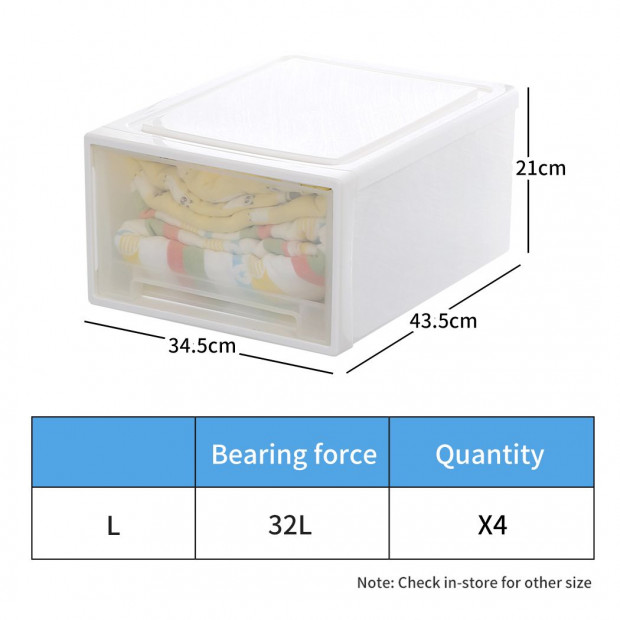 Storage Drawers Set Cabinet Organiser Box Chest Drawer Stackable L Image 3