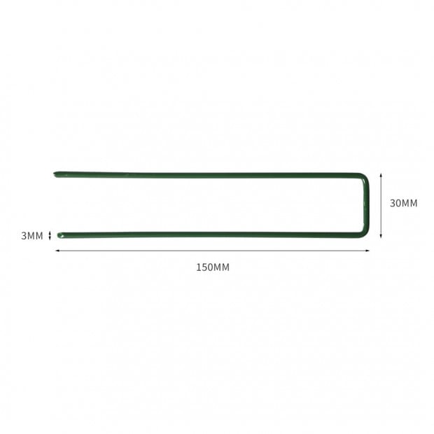 100PCS Synthetic Artificial Grass Turf Pins U Fastening Lawn Tent Mat Image 3