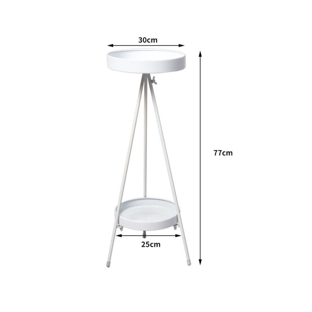 Plant Stand 2 Tiers Outdoor Indoor Metal Flower Pots Rack Garden Black Image 3
