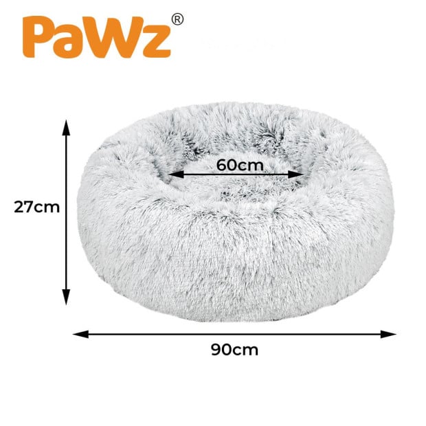 Pet Bed Cat Dog Donut Nest Calming Mat Soft Plush Kennel L Image 3
