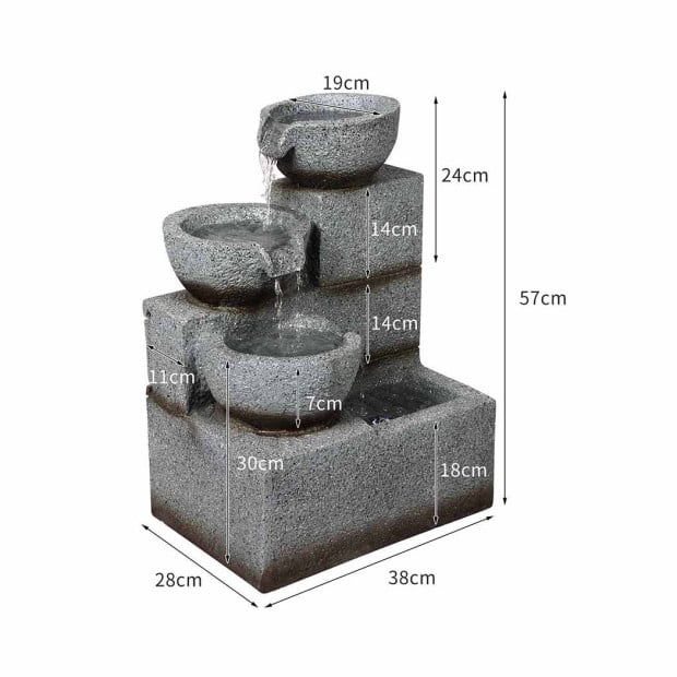 Garden Outdoor Electric Fountain Water Bird Bath Power Pump Kit Indoor Image 3