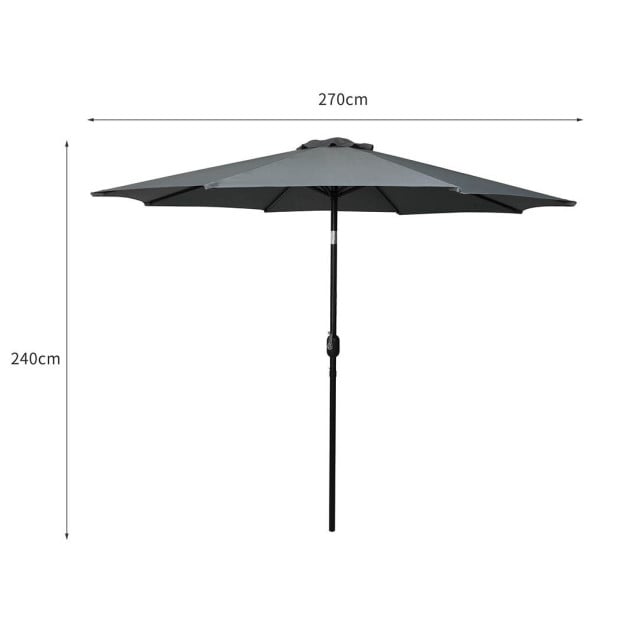 Mountview 2.7m Outdoor Umbrella Garden Patio Tilt Parasol Image 3