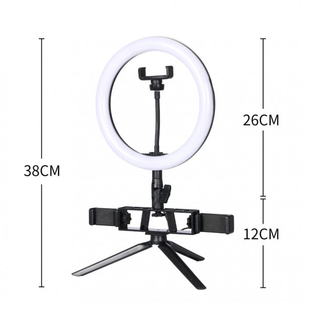 LED Ring Light with Tripod Stand Dimmable Studio Photo Makeup Image 3