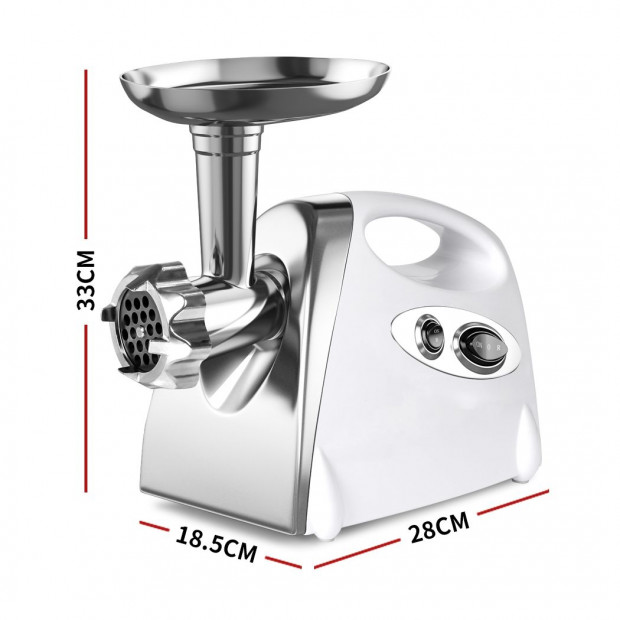 2800W Electric Meat Grinder Mincer Filler Maker Stuffer Kitchen White Image 3