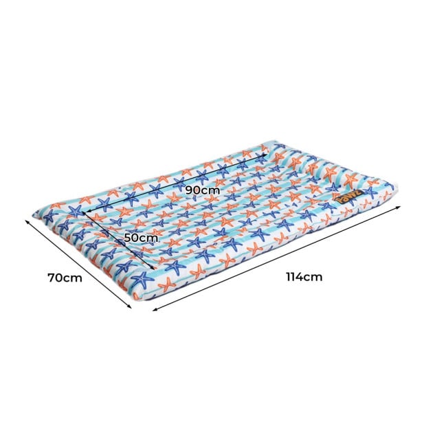 Pet Cool Gel Mat Bed Dog Bolster Self-cooling Star Summer Large Image 3