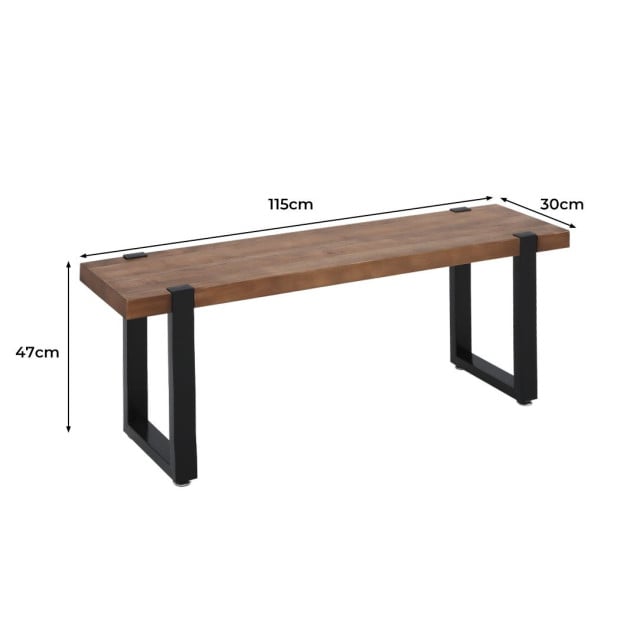 2x Dining Chairs Bench Chair Seat Wooden Kitchen Garden Patio Chair Image 3