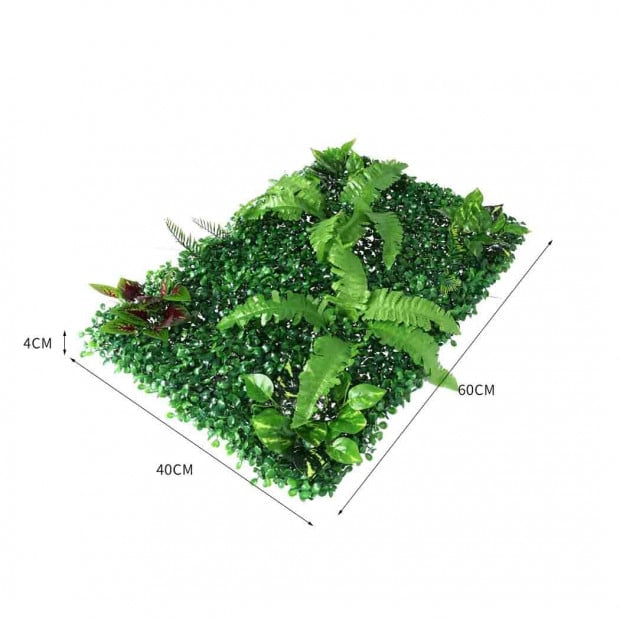 4 x Artificial Hedge Grass Plant Hedge Green Wall Ivy Mat Fence Image 3