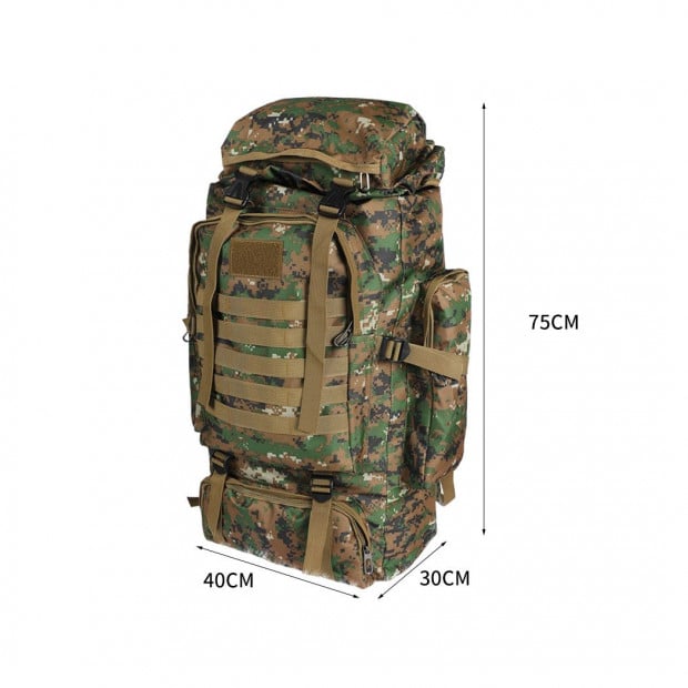 80L Military Tactical Backpack Hiking Camping Outdoor Army Bag Image 3