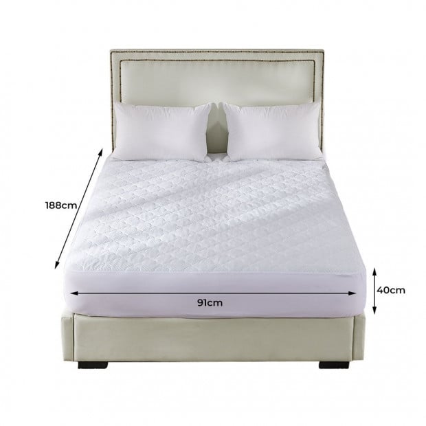 Mattress Protector Topper Cool Fabric Waterproof Cover Single Image 5