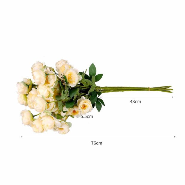 6x Artificial Flower 7 Heads Flowers Garden Home Decor Yellow Image 3