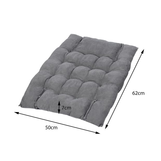 Pet Bed 2 Way Use Dog Cat Soft Warm Calming Mat Sleeping - Grey S Image 3