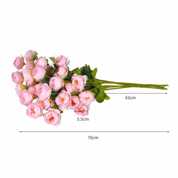 6x Artificial Flower 7 Heads Flowers Garden Home Decor Pink Image 4