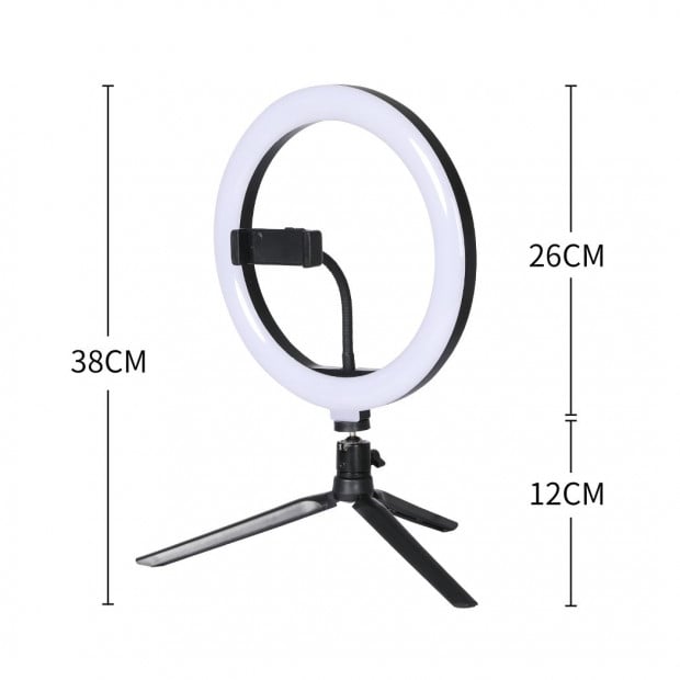 LED Ring Light with Tripod Stand Photo Makeup Lamp Image 3