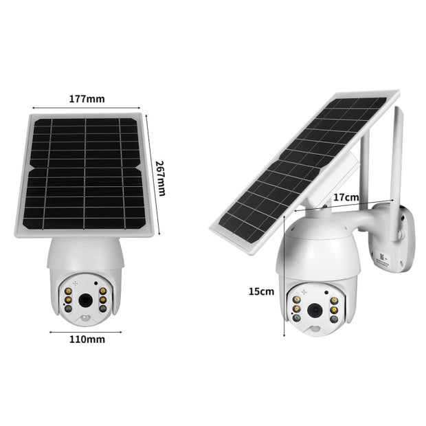 Solar Camera Security Wireless 1080P Power Rechargeable Night Vision Image 3