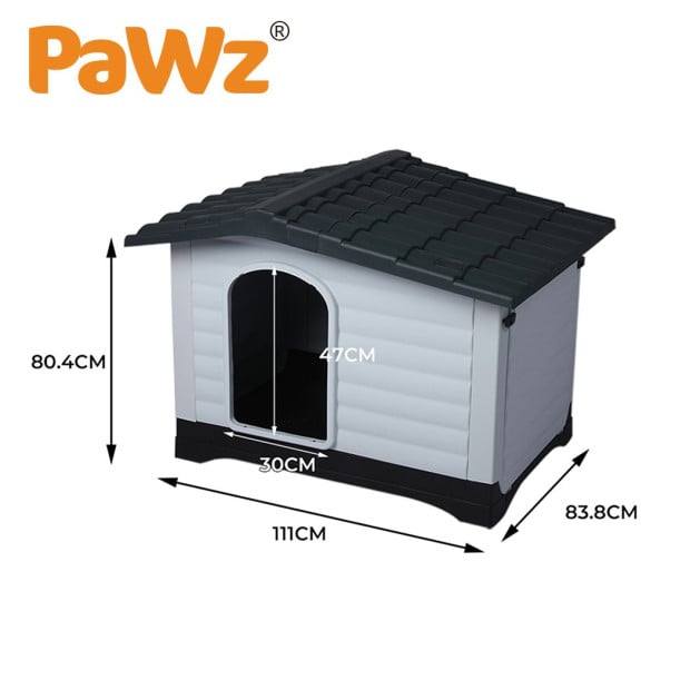 Plastic Dog Kennel Outdoor Indoor Pet Garden House Weatherproof Image 3