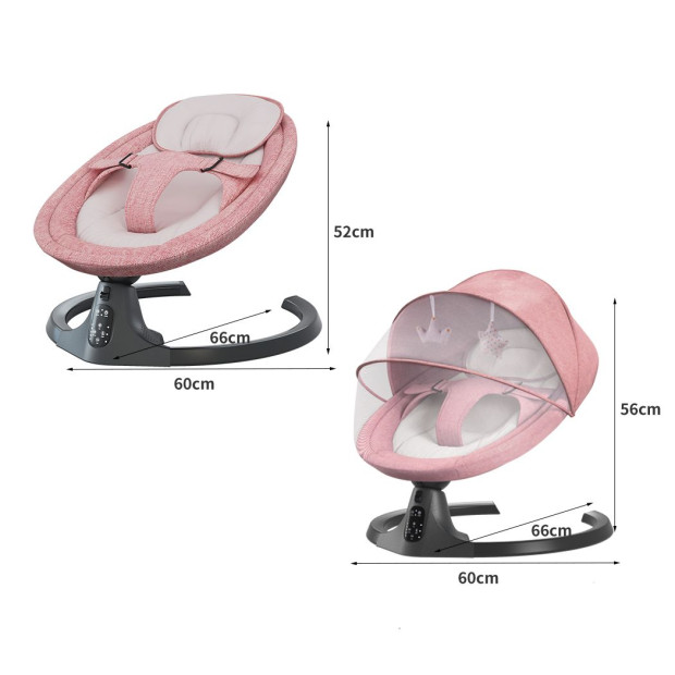 Baby Swing Cradle Rocker Bed Electric Bouncer Seat Infant Remote Chair Image 3