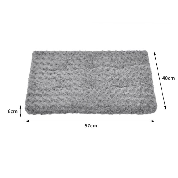 Pet Bed Dog Bed Warm Mattress Cushion Pillow Mat Velvet Grey Image 3