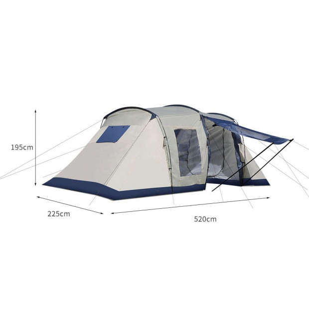 Family Camping Tents Portable Outdoor  6-8 Person Shade Shelter Image 3