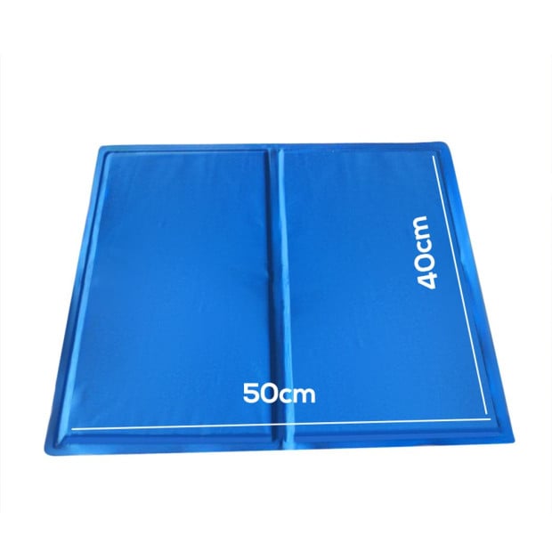 Pet Cooling Mat Gel Mat Bed Cool Pad Non-Toxic Summer - 50cm x 40cm Image 2
