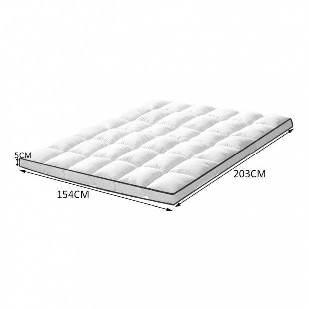 Bedding Luxury Pillowtop Mattress Topper Mat Pad Protector Cover Queen Image 3