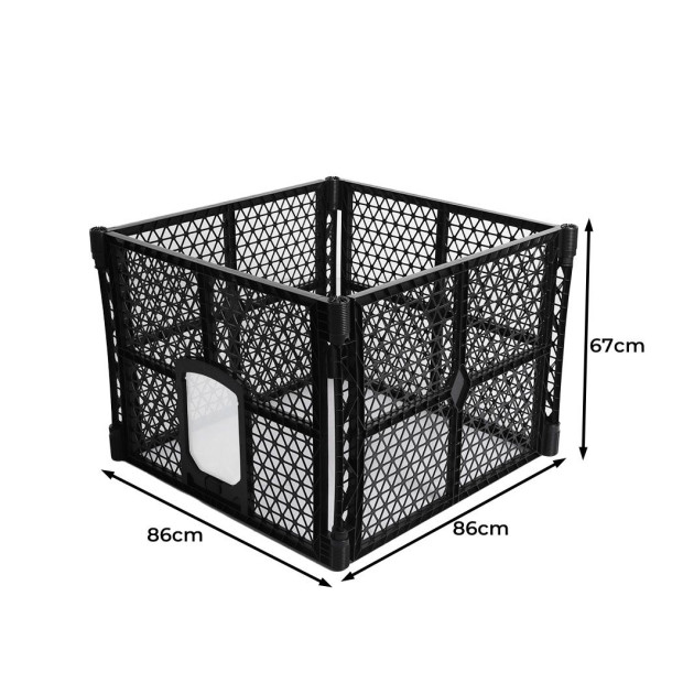 Pet Playpen Foldable Protable Dog Plastic Garden Outdoor 4 Panels Image 3