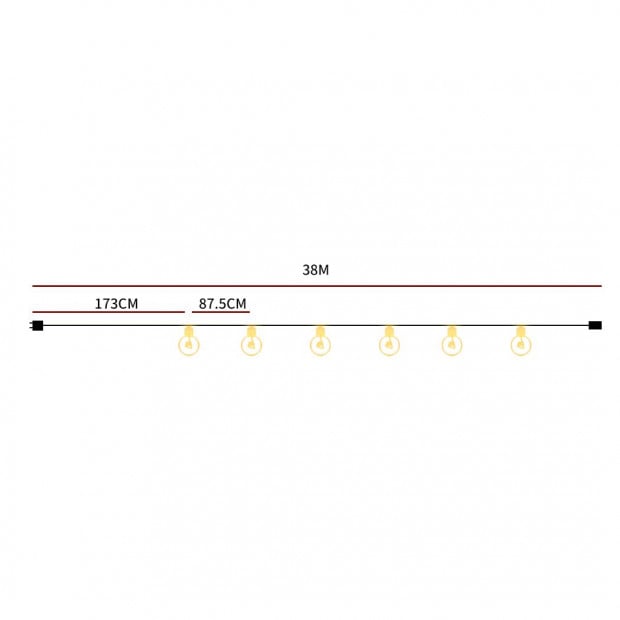 38M Festoon String Lights Kit Christmas Wedding Party Type1 Image 3