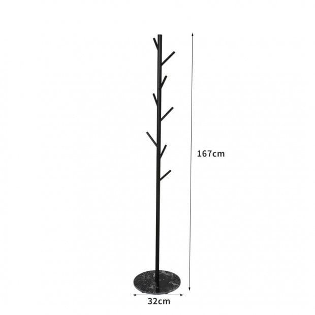 Clothes Stand Garment Coat Rack Metal Rail Portable Hanger Stand Black Image 2