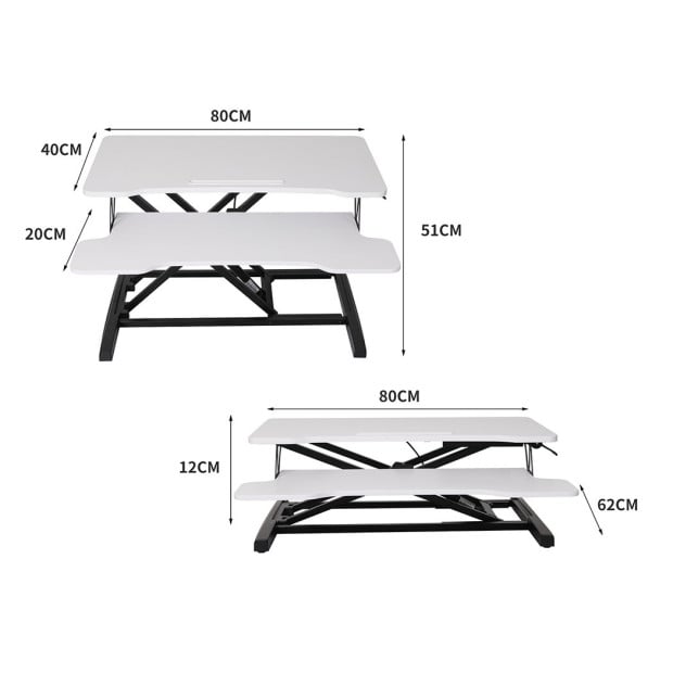 Standing Office Desk Riser Height Adjustable Shelf Computer Image 3