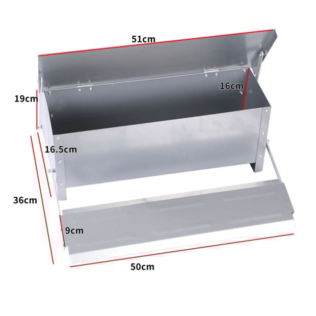 Automatic Chicken Feeder Poultry Alumnium Treadle 10KG Capacity Image 3