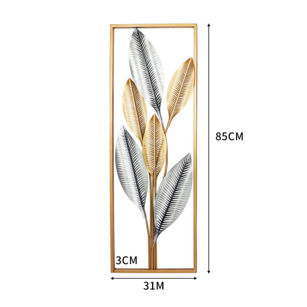 Large Metal Wall Art Hanging Leaf Tree Of Life Home Decor Garden Pair Image 3