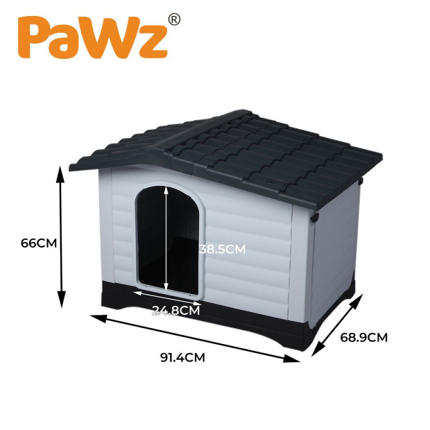 Dog Kennel Outdoor Indoor Pet Plastic Garden Large House Weatherproof Image 3