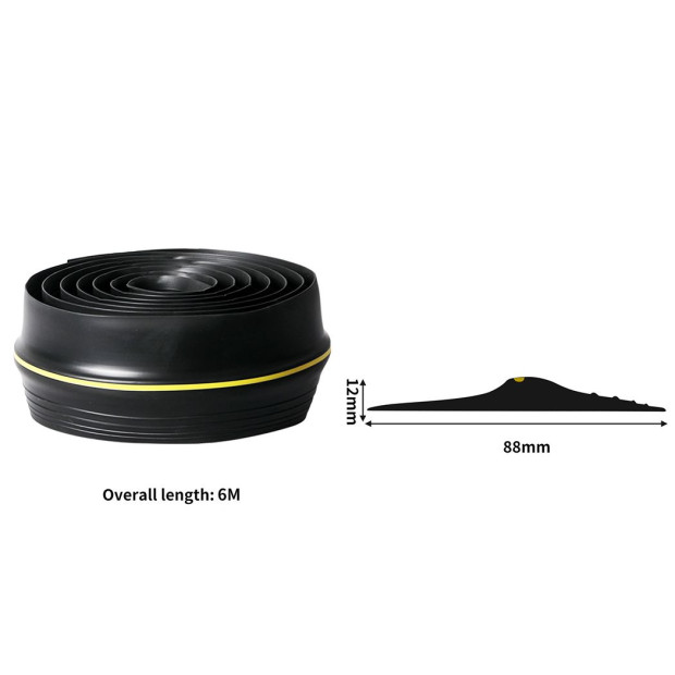 Garage Door Weather Strip Strap Seal Soild Rubber FloorWaterproof 6M Image 3