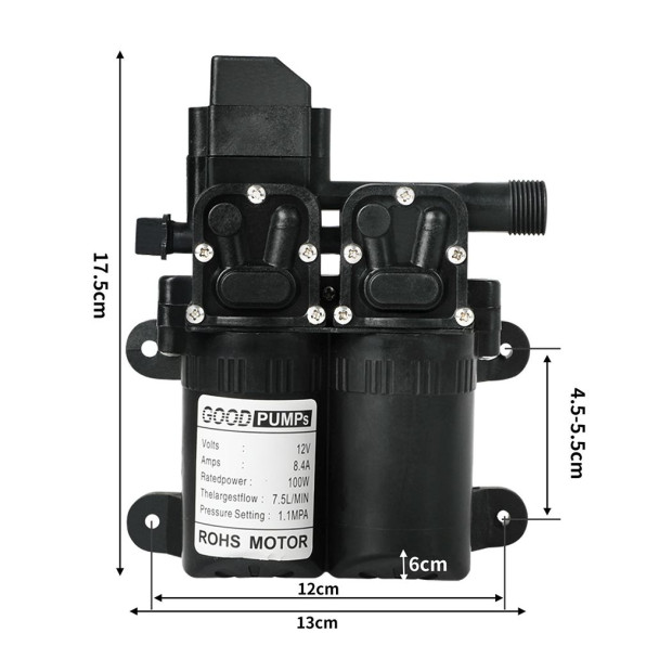 Water Pump Diaphragm 160PSI 12V High Pressure Caravan Camping Farm Image 3