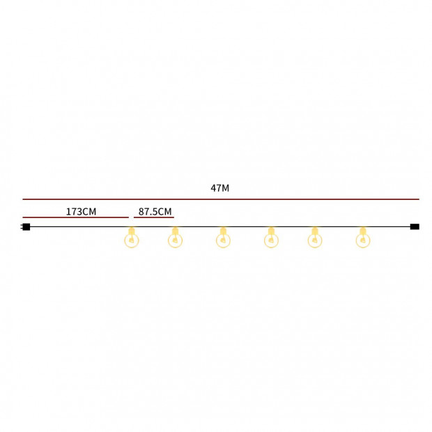 47M Festoon String Lights Kits Christmas Wedding Party Type1 Image 3