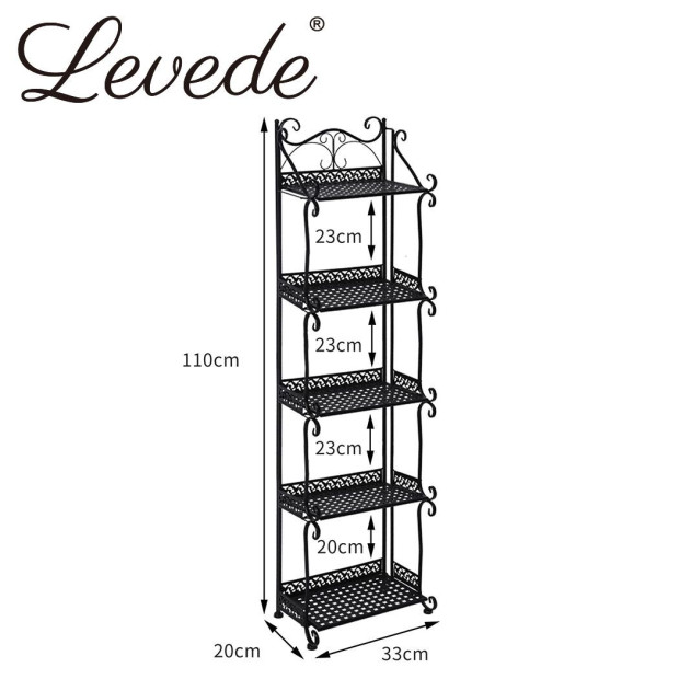 Plant Stand 5 Tiers Outdoor Indoor Metal Flower Pots Rack Garden Shelf Image 3