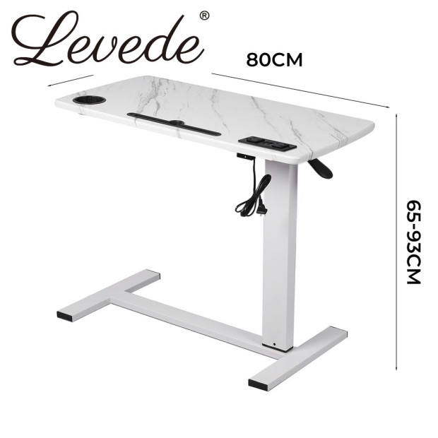 Standing Desk Height Adjustable Office Computer Table Shelf USB Image 3