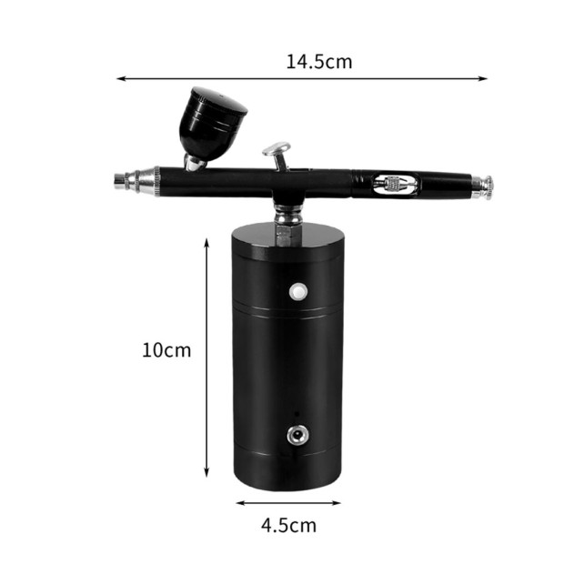 Airbrush Kit Compressor Cordless Dual Action USB Spray Paint Set Image 3